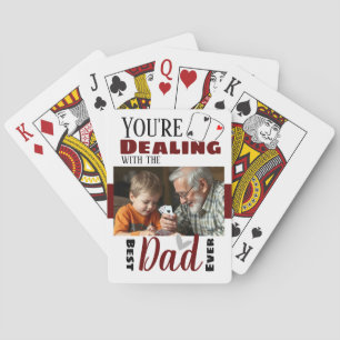 Funny Dealing with the Best Dad One Photo Playing Cards