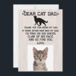 funny Dear Cat Dad photo collage Father's Day Than Thank You Card<br><div class="desc">Happy Father's Day Worlds Best cat Dad!
Give your father a personalised gift ( Fill-in-the-Blank )</div>