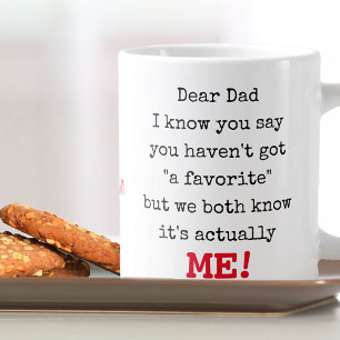 Funny Dear Dad .. from your favourite - Typography Large Coffee Mug