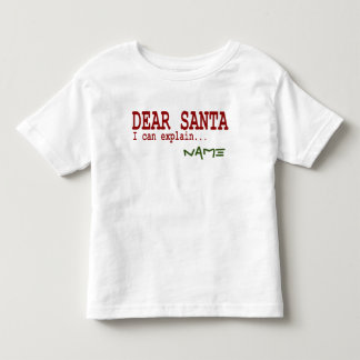 Funny Dear Santa I Can Explain Christmas Red Toddler T-Shirt