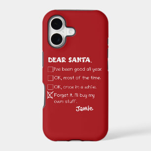 Funny Dear Santa I've Been Good Holiday Checklist