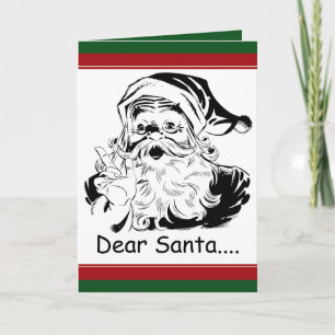 Funny Dear Santa....letter from Adult Holiday Card