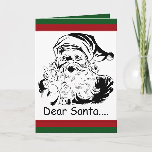 Funny Dear Santa....letter from Adult Woman Holiday Card (Front)