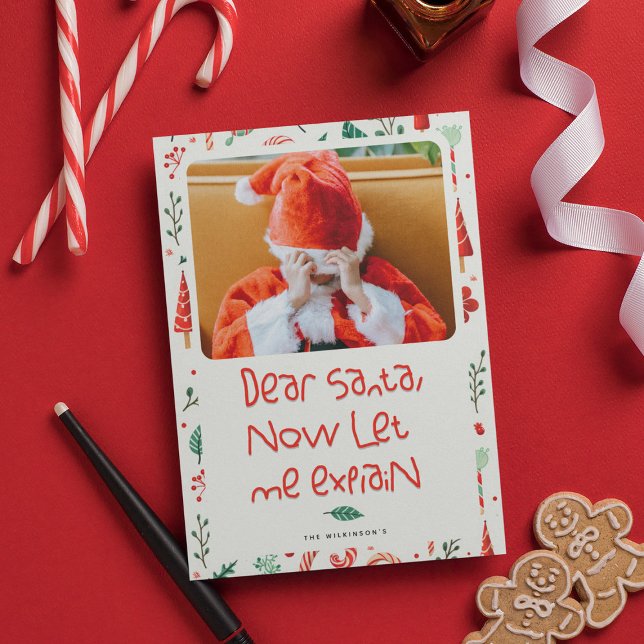 Funny Dear Santa Photo Christmas  Holiday Card (Creator Uploaded)