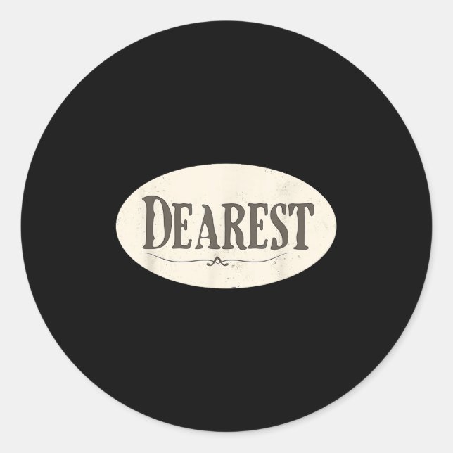 Funny Dearest Costume  Classic Round Sticker (Front)