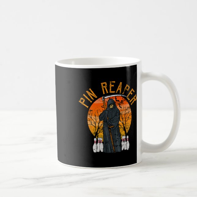 Funny Death Bowling Grim Reaper Bowler Gifts Men O Coffee Mug (Right)
