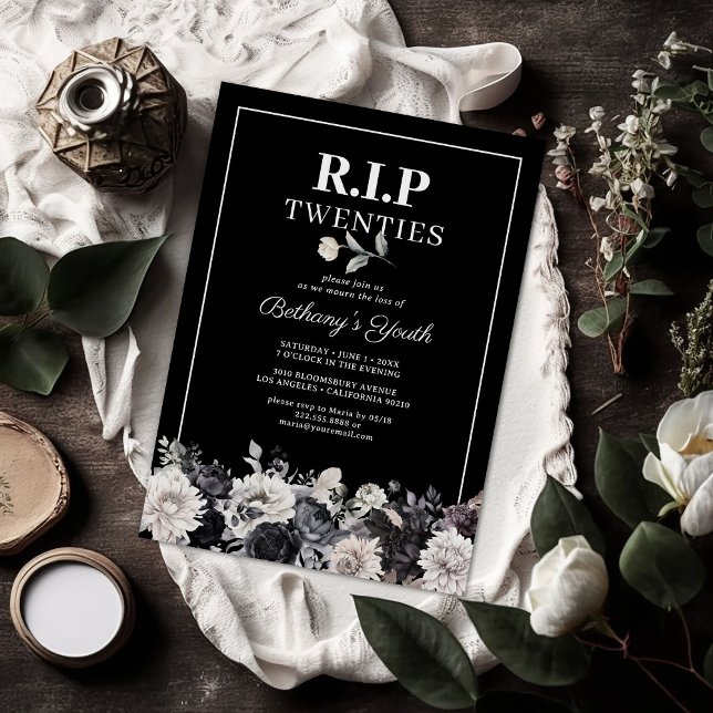Funny Death to my Youth 30th Birthday Party Invitation (Creator Uploaded)