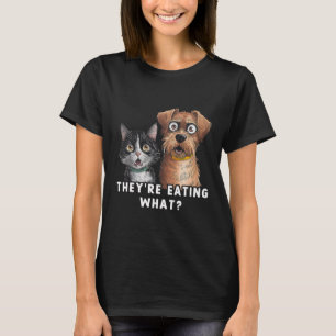 Funny Debate Election 2024 Pets Dog Cat They're Ea T-Shirt