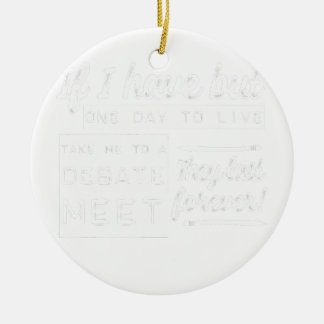 Funny Debate Meet  Ceramic Tree Decoration