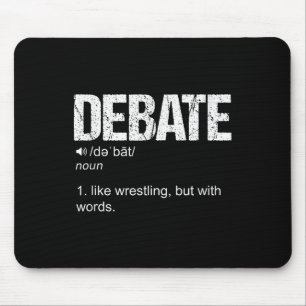 Funny Debate Team Discussion Discourse War Of Word Mouse Mat