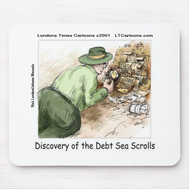 Funny Debt Sea Scrolls Mouse Mat (Front)