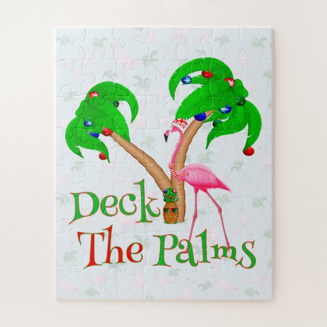 Funny Deck The Palms Jigsaw Puzzle (Vertical)