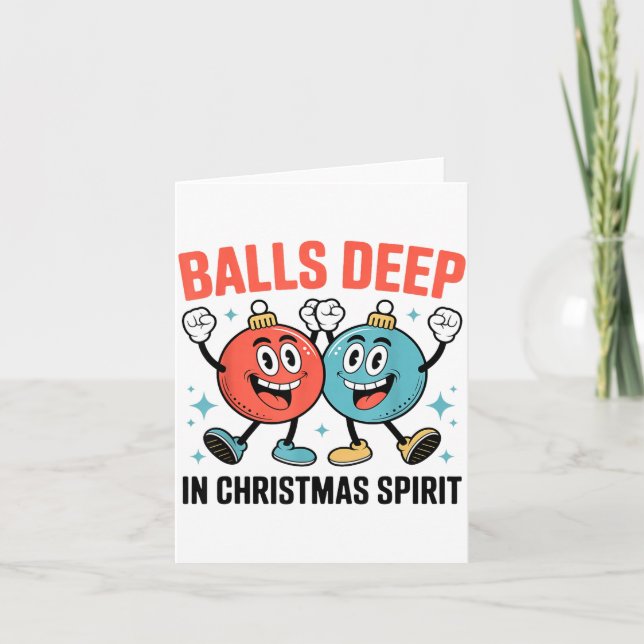 Funny Deep In Christmas Srit  Card (Front)