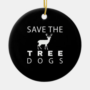 Funny Deer Christmas Present For Family Ceramic Tree Decoration