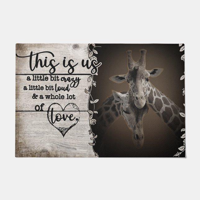 Funny Deer Couple Mat,Wedding Hunter Mat Decor (Front)