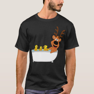 Funny Deer dog print black labs T-Shirt