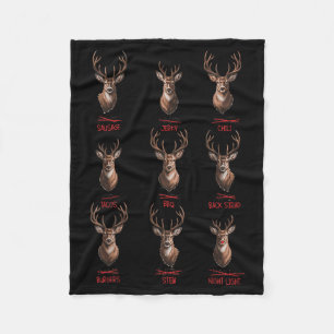 Funny Deer Hunters All Of Santas Reindeer Hunting Fleece Blanket