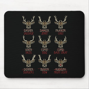 Funny Deer Hunters All Of Santa's Reindeer Hunting Mouse Mat