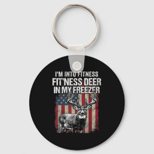 Funny Deer Hunting Art For Men Women Wildlife Hunt Key Ring