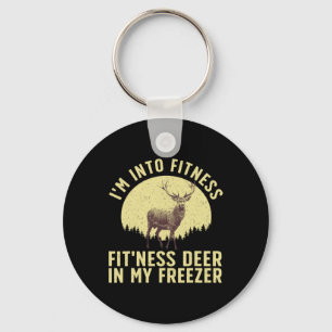 Funny Deer Hunting Art For Men Women Wildlife Hunt Key Ring