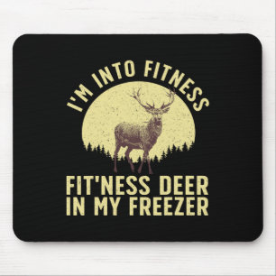 Funny Deer Hunting Art For Men Women Wildlife Hunt Mouse Mat