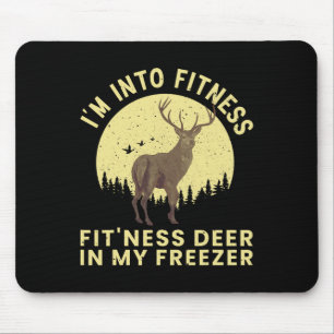 Funny Deer Hunting Art For Men Women Wildlife Hunt Mouse Mat
