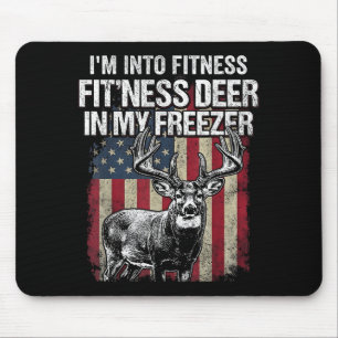 Funny Deer Hunting Art For Men Women Wildlife Hunt Mouse Mat