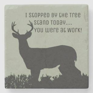 Funny Deer Hunting Bar Stone Coasters