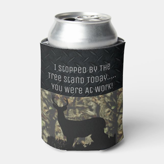 Funny Deer Hunting Beer Cooler (Can Front)