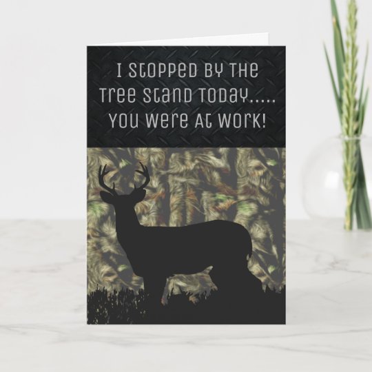 Funny Deer Hunting Birthday Card | Zazzle.co.uk