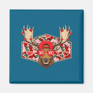 Funny Deer Hunting Buck Camo Valentines Day Men Wo Magnet
