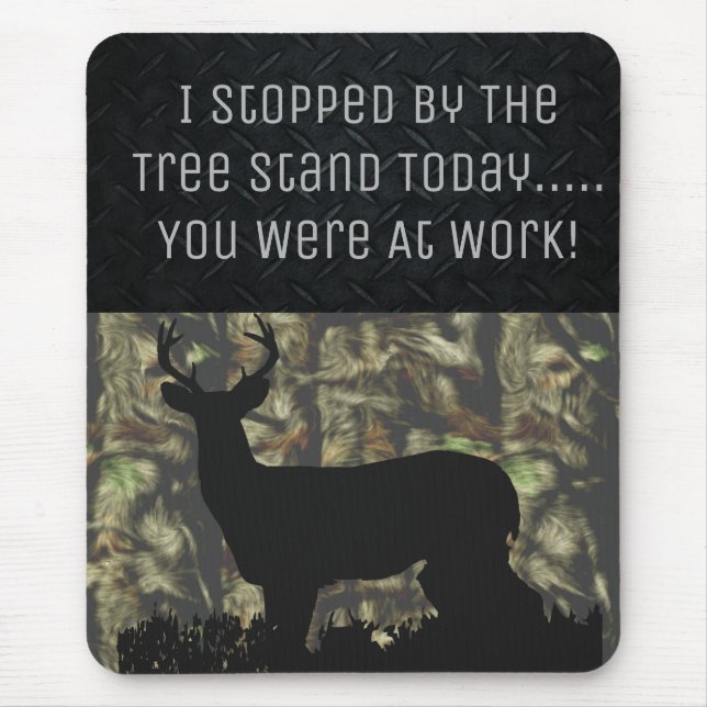 Funny Deer Hunting Camo Mouse Pad (Front)
