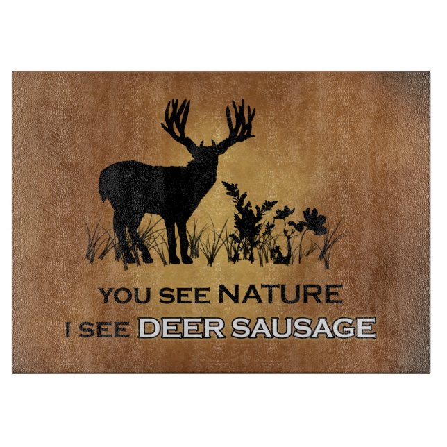 Funny Deer Hunting Cutting Board (Front)