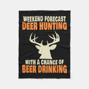Funny Deer Hunting Fleece Blanket