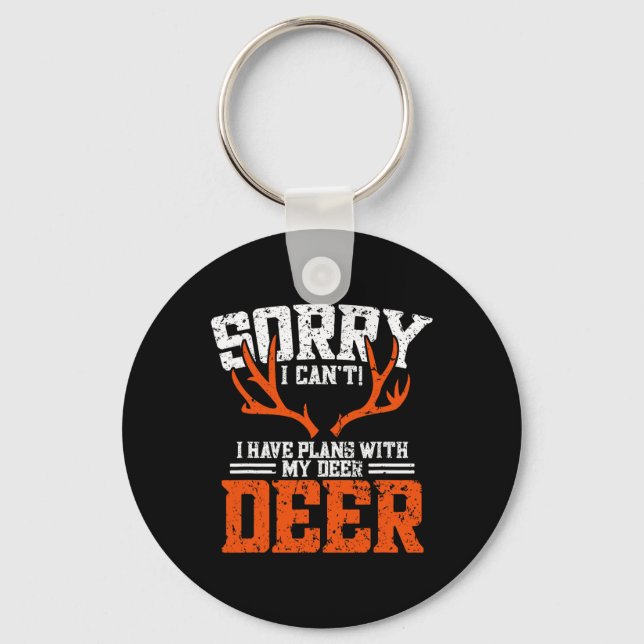 Funny Deer Hunting Outfit - Deer Hunting  Key Ring (Front)