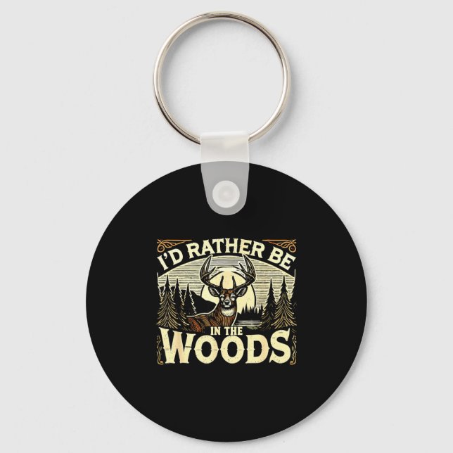 Funny Deer Hunting Quotes Outdoor Hunting Lover De Key Ring (Front)