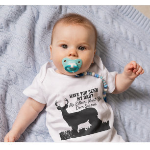 Funny Deer Hunting Season Dad Quote Baby Bodysuit
