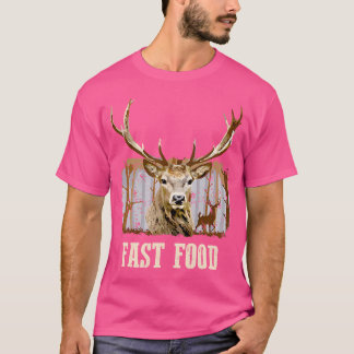 Funny Deer Hunting Season Fast Food Hunter T-Shirt