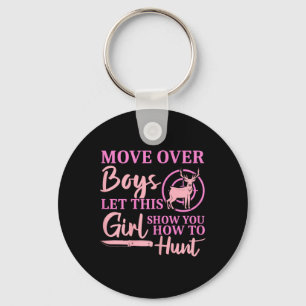 Funny Deer Hunting Season Let This Girl Show You H Key Ring