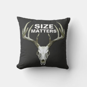 Funny Deer Hunting Size Matters Cushion