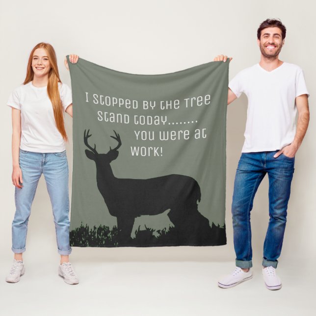 Funny Deer Hunting Tree Stand Blanket (In Situ)