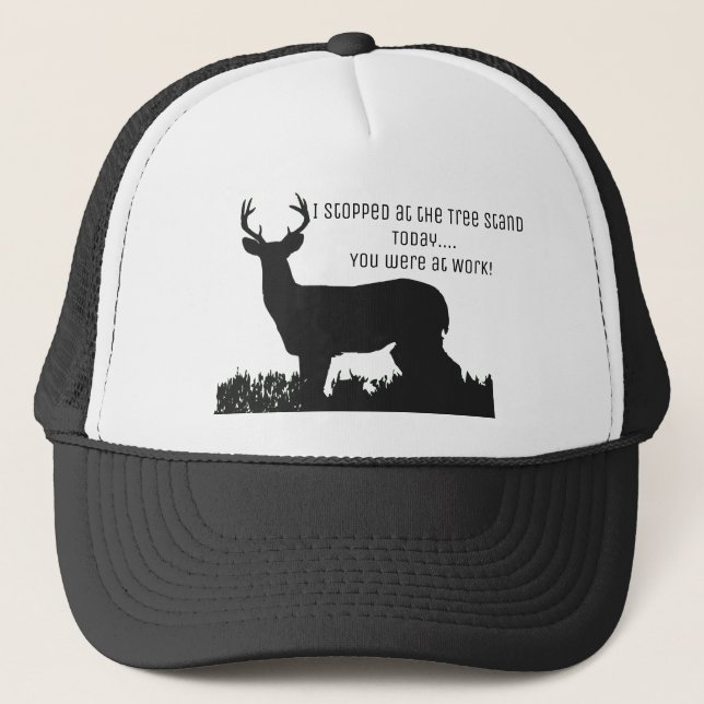 Funny Deer Hunting Tree Stand Hat (Front)