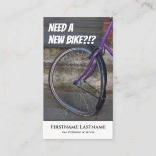 Funny defect bike for Bicycle Repair Shops Business Card