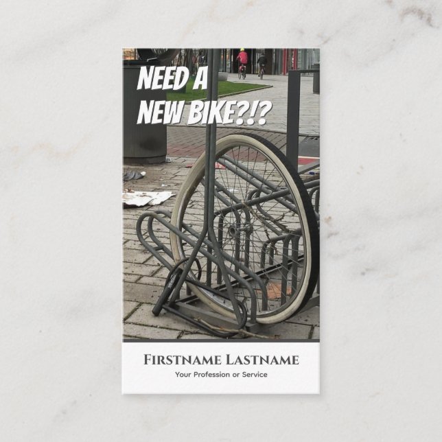 Funny defect bike for Bicycle Repair Shops Business Card (Front)