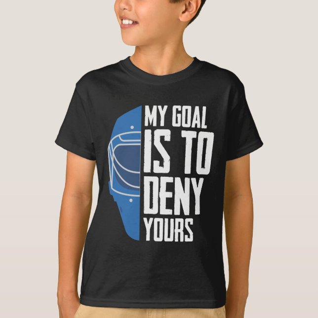 Funny Defense Goalie Ice Hockey Goalkeeper T-Shirt (Front)