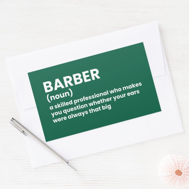 Funny Definition for Barber Sticker (Envelope)