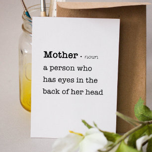 Funny Definition Mother's Day Card