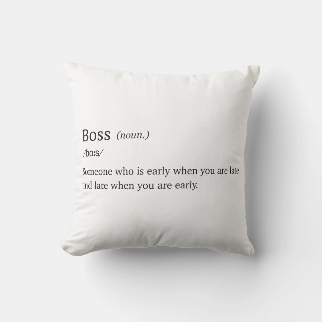 Funny definition of Boss Cushion (Front)