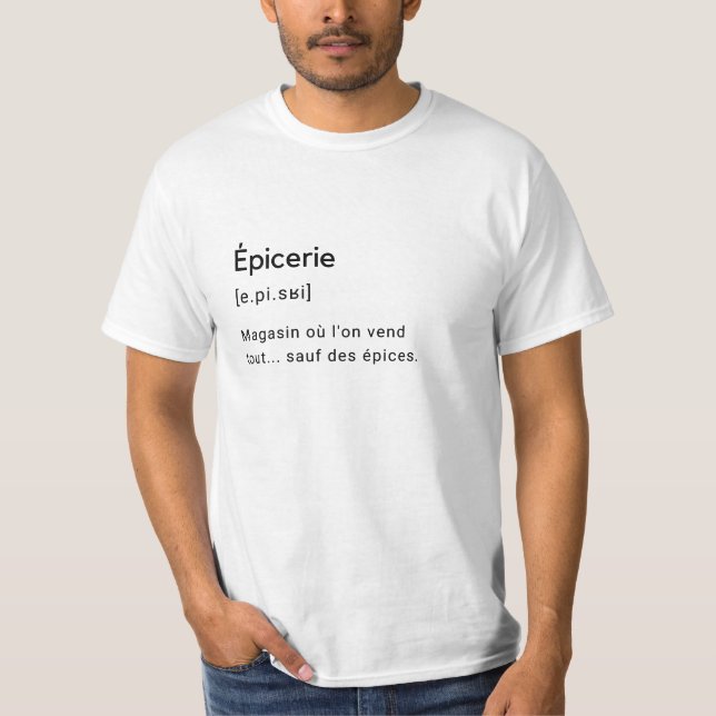 Funny definition of grocery store. T-Shirt (Front)