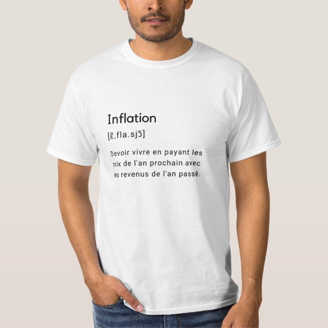 Funny definition of inflation. T-Shirt (Front)